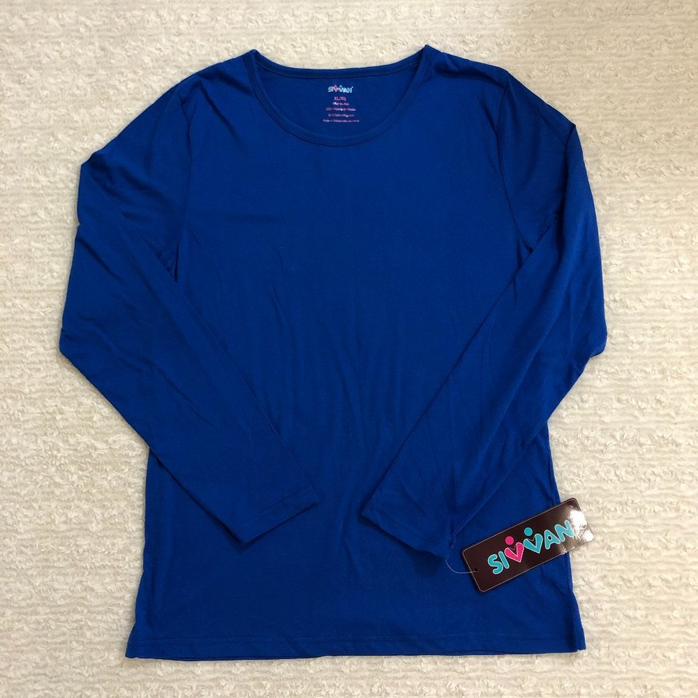 NWT, Sivvan, Underscrub Top, Women's, Size XL / XG, Blue